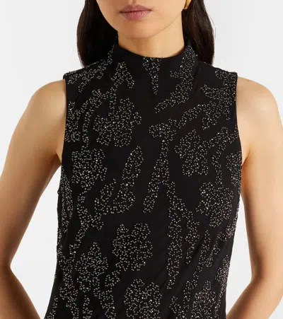 Veronica Beard Sylven Bead-embellished Georgette Maxi Dress In Gray