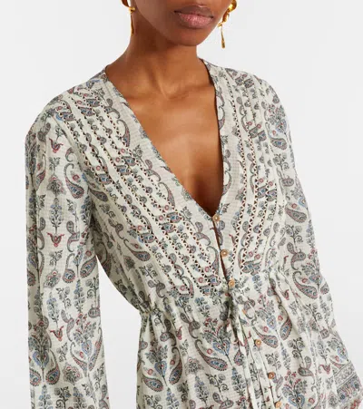 Veronica Beard Vani Tiered Paisley-print Midi Dress In Multi