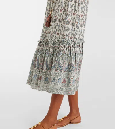 Veronica Beard Vani Tiered Paisley-print Midi Dress In Multi