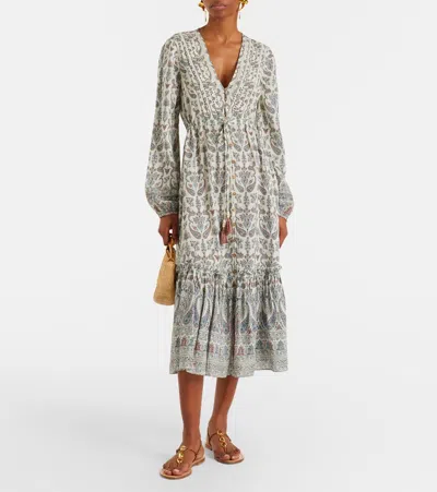 Veronica Beard Vani Tiered Paisley-print Midi Dress In Multi