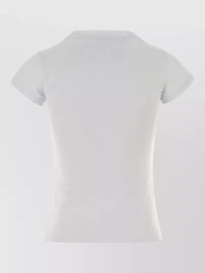 Loewe Stretch Cotton Blend T Shirt Crew Neck In Gray