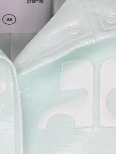 Courrèges Shiny Long Sleeve Casual Style Jacket In White