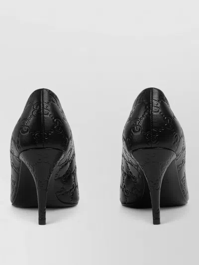Gucci Calf Leather Bos Taurus Mid Heel Pumps In Animal Print