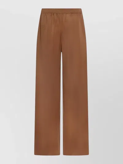 Fabiana Filippi Casual Wide Leg Trousers Relaxed Style In Brown