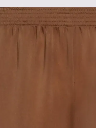 Fabiana Filippi Casual Wide Leg Trousers Relaxed Style In Brown