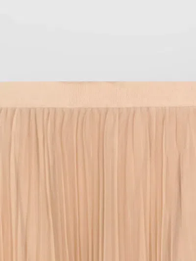 Fabiana Filippi Layered Pleated Skirt Sheer Overlay Midi In Gold