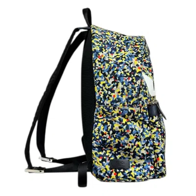 Pre-owned Fendi Black Multi-color Nylon Leather Backpack ()