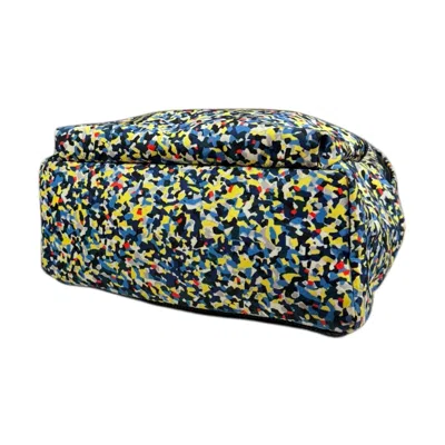 Pre-owned Fendi Black Multi-color Nylon Leather Backpack ()