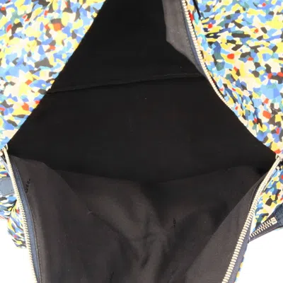 Pre-owned Fendi Black Multi-color Nylon Leather Backpack ()