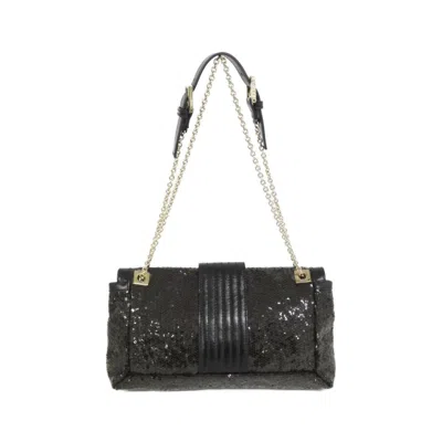 Pre-owned Fendi Black Spangles Leather Shoulder Bag ()