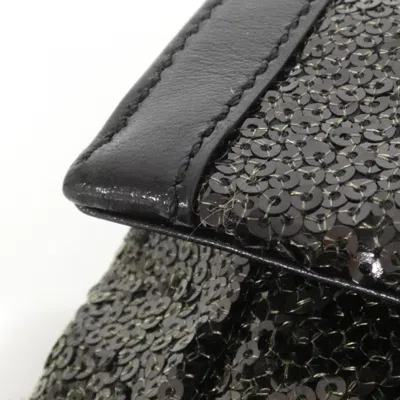 Pre-owned Fendi Black Spangles Leather Shoulder Bag ()