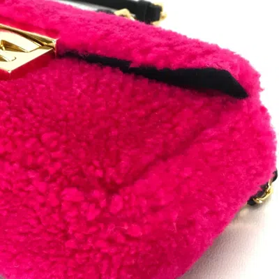 Pre-owned Fendi Pink Leather Pochette Shoulder Bag ()