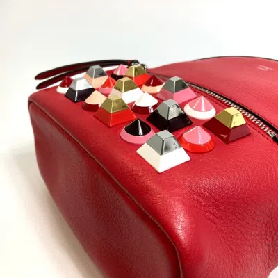 Pre-owned Fendi Red Color Leather Backpack ()