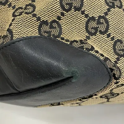 Pre-owned Gucci Beige Brown Canvas Tote Bag () In Multi