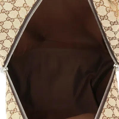 Pre-owned Gucci Beige Brown Gg Canvas Backpack () In Multi