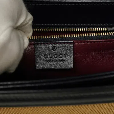 Pre-owned Gucci Beige Navy Canvas Shoulder Bag () In Multi