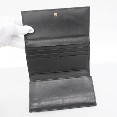 Pre-owned Gucci Black Brown Canvas Long Wallet (bi-fold) () In Multi