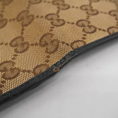 Pre-owned Gucci Black Brown Canvas Long Wallet (bi-fold) () In Multi