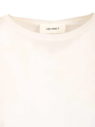 Lisa Yang Ari T-shirt Tops White In Neutral