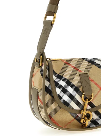Burberry Embroidered Canvas Mini Messenger B Clip Crossbody Bag