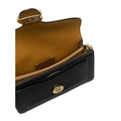 Coach New York Olive Green Leather Tabby 26 Handbag In Black