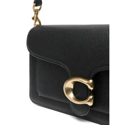 Coach New York Olive Green Leather Tabby 26 Handbag In Black