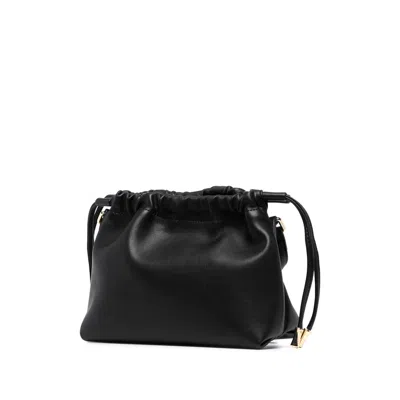 Apc Ninon Black Crossbody Bag With Adjustable Shoulder Strap And Drawstring Closure In Ecoleather Woman In Black