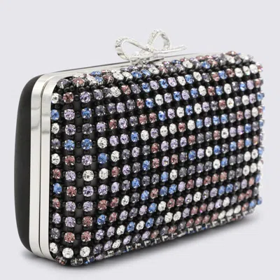 Self-portrait Crystal Embellished Clutch In Multi