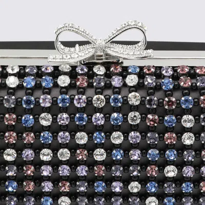 Self-portrait Crystal Embellished Clutch In Multi