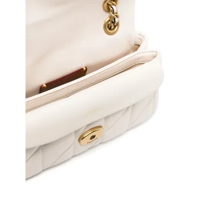 Coach Quilted Leather Crossbody Bag With Chain Strap In White