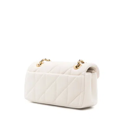 Coach Quilted Leather Crossbody Bag With Chain Strap In White