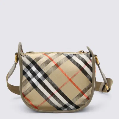 Burberry Embroidered Canvas Mini Messenger B Clip Crossbody Bag