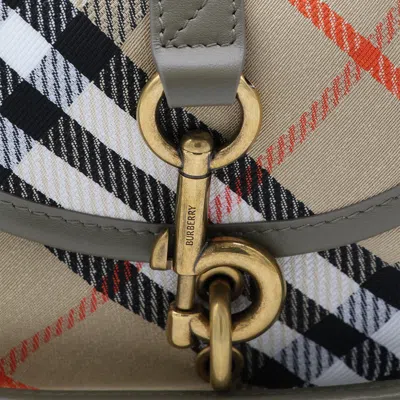 Burberry Embroidered Canvas Mini Messenger B Clip Crossbody Bag
