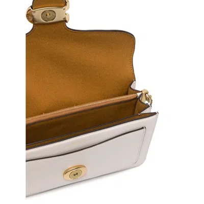Coach Tabby 26 Leather Shoulder Bag In White