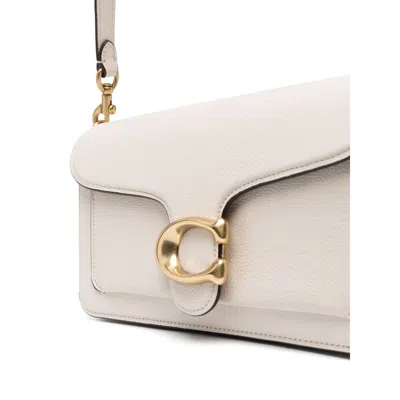 Coach Tabby 26 Leather Shoulder Bag In White