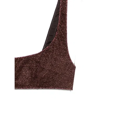 Oseree Square Neck Beachwear In Brown