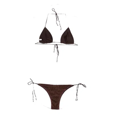 Oseree Triangle Beachwear In Brown