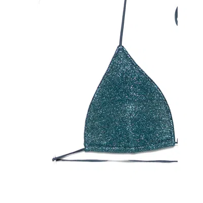 Oseree Triangle-cup Tie Bikini In Green