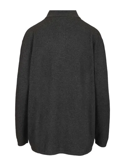 Lisa Yang Caisa Oversized Polo Sweater Polo Shirt Blue In Multi