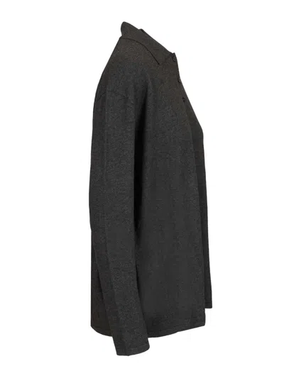 Lisa Yang Caisa Oversized Polo Sweater Polo Shirt Blue In Multi