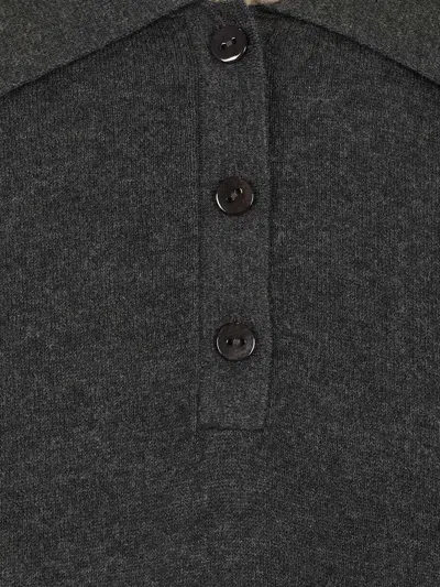 Lisa Yang Caisa Oversized Polo Sweater Polo Shirt Blue In Multi