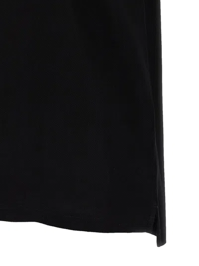 Burberry Check Collar Cotton Cody Polo Shirt In Black