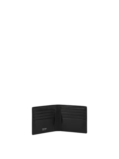 Tom Ford Crocodile Print Leather Wallet Wallets & Card Holders Black