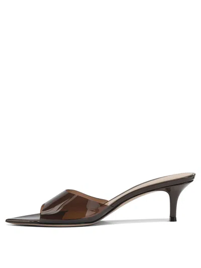 Gianvito Rossi Elle 55 Mm Heeled Shoes Brown In Multi