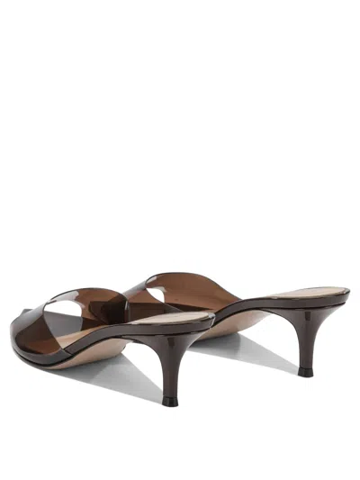 Gianvito Rossi Elle 55 Mm Heeled Shoes Brown In Multi