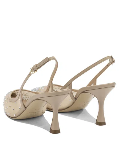 Ninalilou 75mm Crystal-embellished Slingback Pumps In Neutral