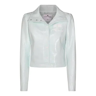 Courrèges Shiny Long Sleeve Casual Style Jacket