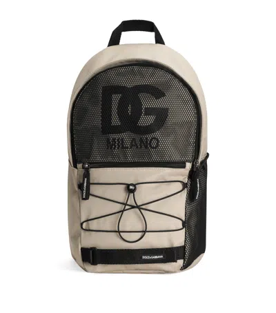 Dolce & Gabbana Mesh Logo Backpack