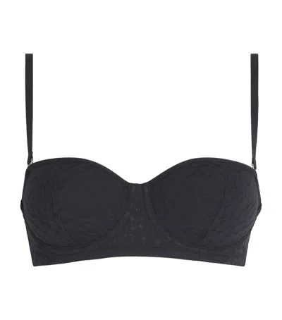 Wolford Lace Animaliers Underwired Bandeau Bra In Black