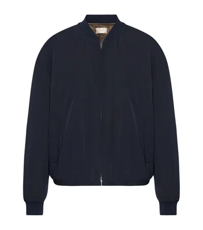 The Row Fenn Wool Bomber Jacket In Black